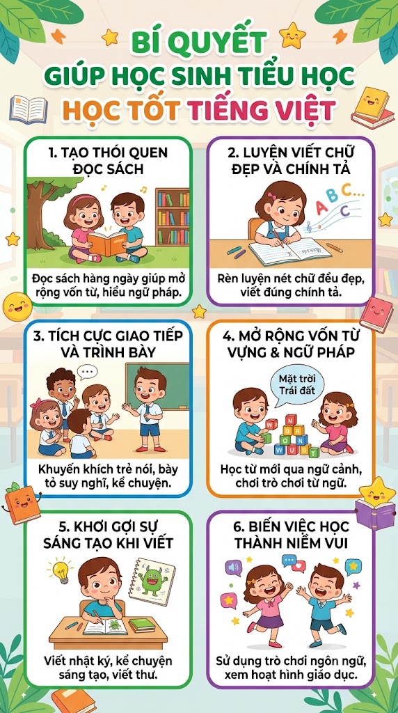 Phương pháp toàn diện luyện đọc hiểu cho học sinh Tiểu học từ lớp 1 đến lớp 5
